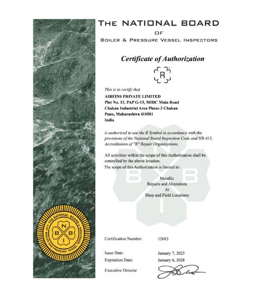 NBBI / NB “R” Stamp Certification